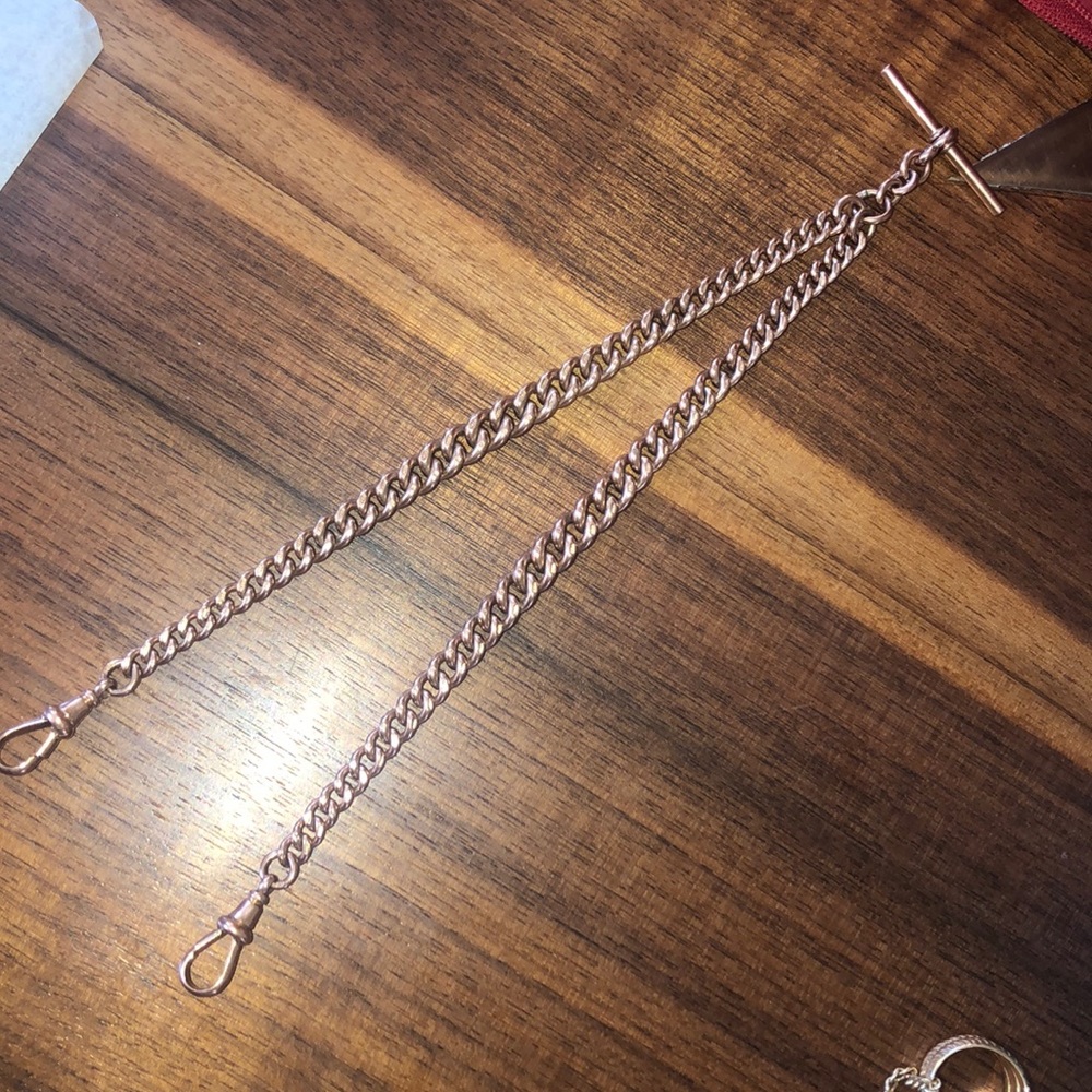 Antique gold watch chain